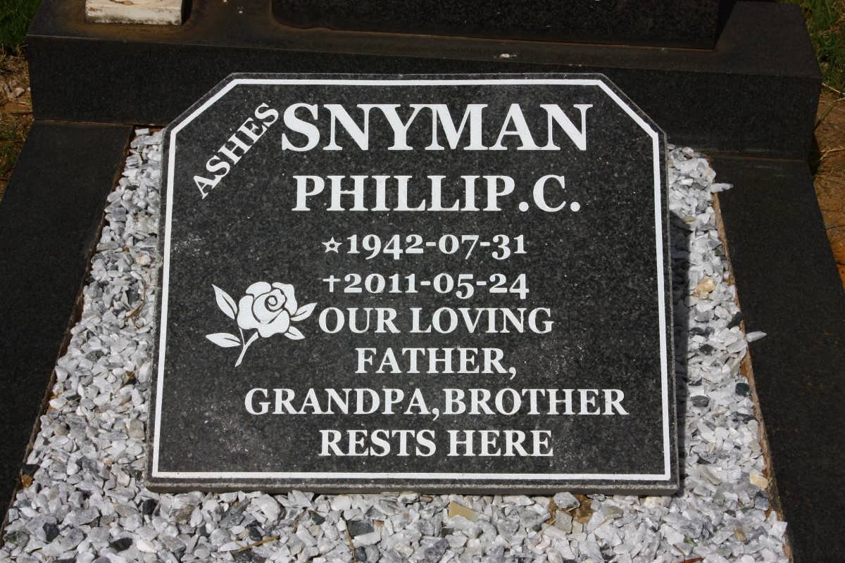 SNYMAN Christo 1946-1971 :: SNYMAN Phillip C. 1942-2011