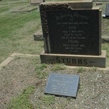 STUBBS Frank -1960 &amp; Ada -1959 :: STUBBS Frank Kenneth 1913-1987