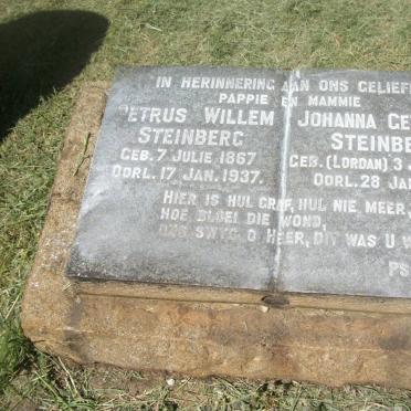 STEINBERG Petrus Willem 1867-1937 &amp; Johanna Getruida LORDAN 1880-1955