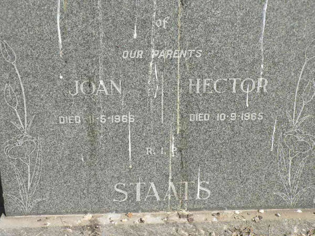 STAATS Hector -1965 &amp; Joan -1968