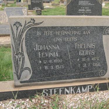 STEENKAMP Theunis Gerts 1870-1956 &amp; Johanna Levinia 1890-1975