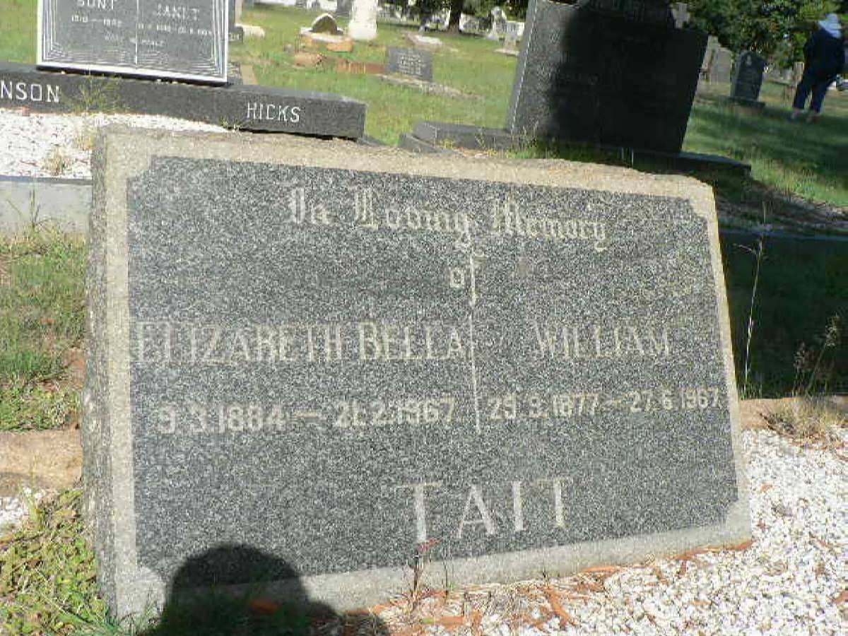 TAIT William 1877-1967 &amp; Elizabeth Bella 1884-1967