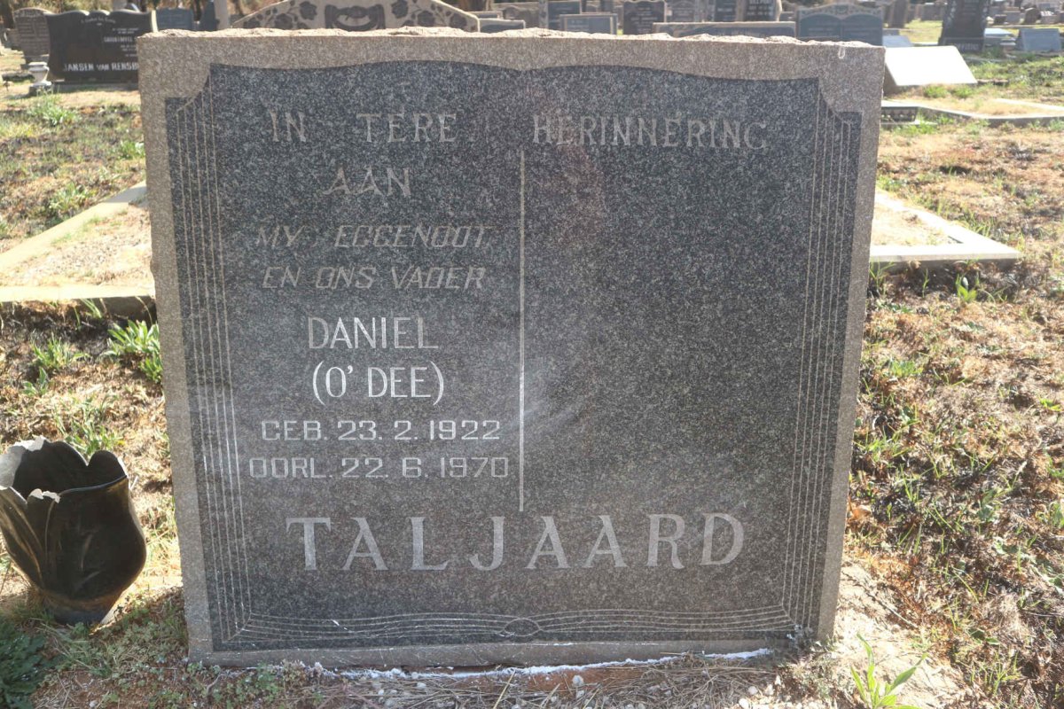 TALJAARD Daniel 1922-1970
