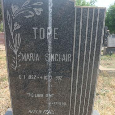 TOPE Maria Sinclair 1892-1982