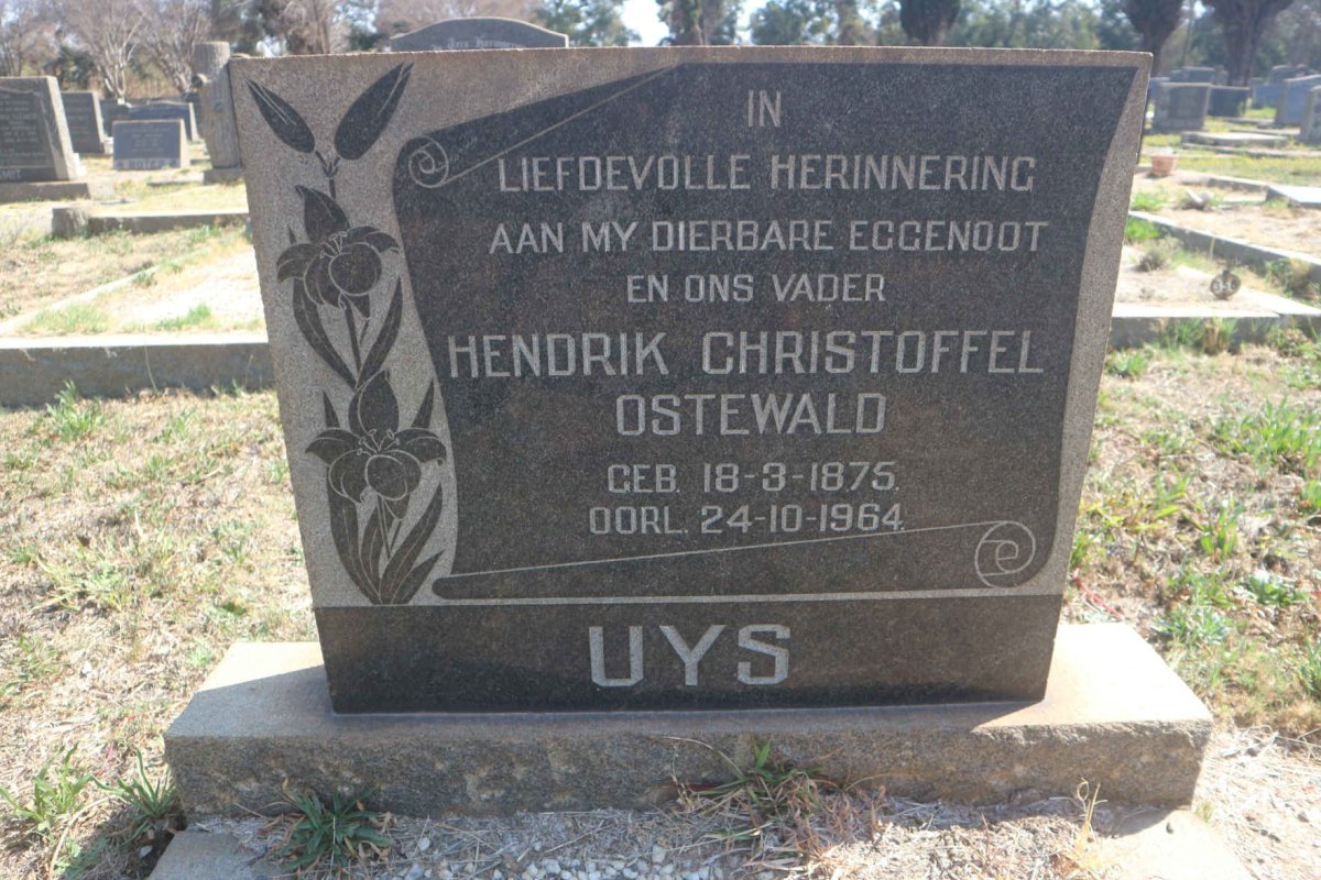 UYS Hendrik Christoffel Ostewald 1875-1964