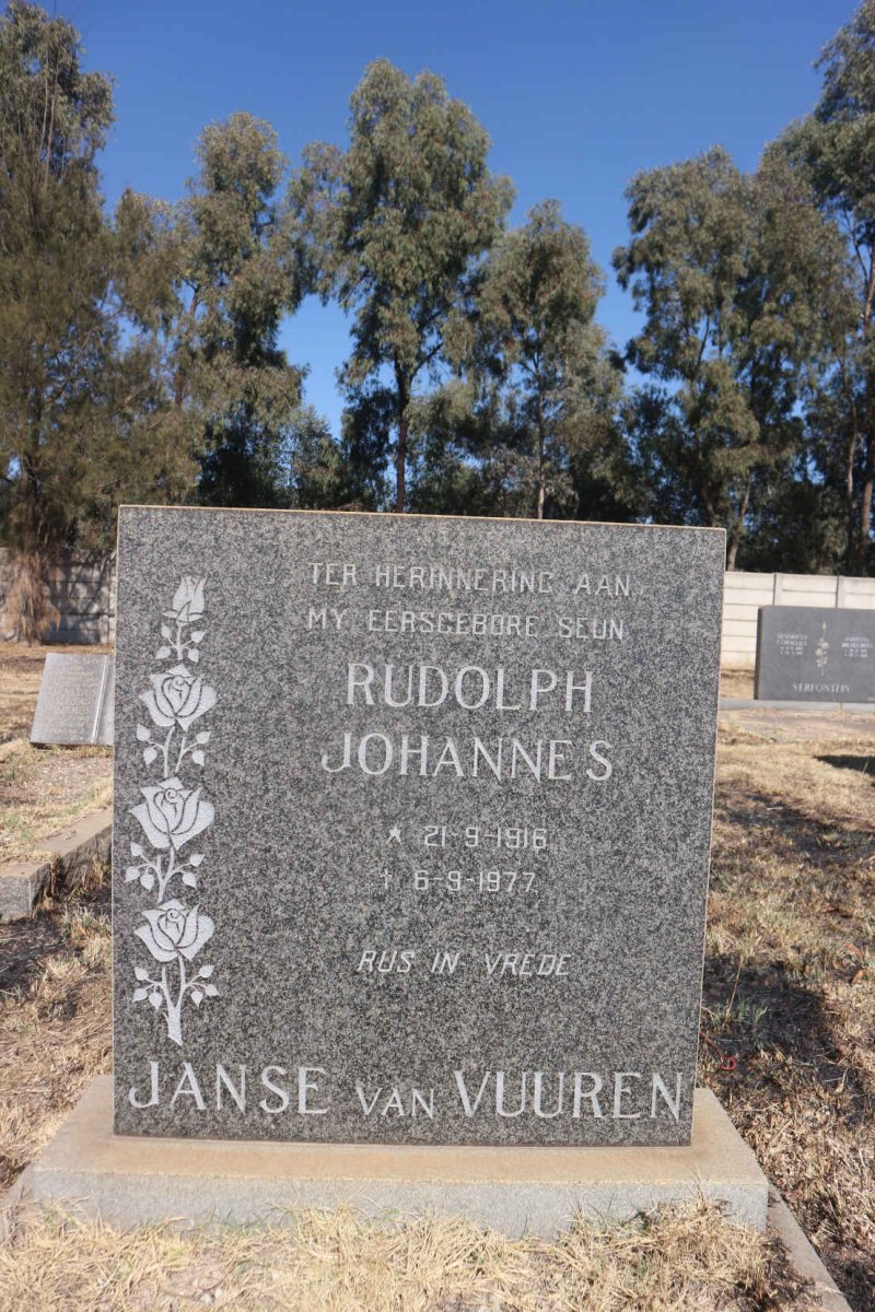 VUUREN Rudolph Johannes, Janse van 1916-1977
