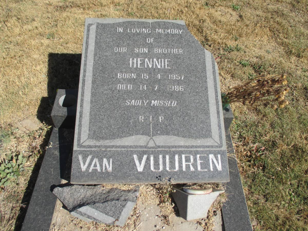 VUUREN Hennie, van 1957-1986