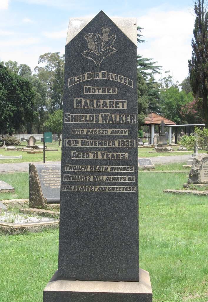 WALKER Margaret Shields -1939