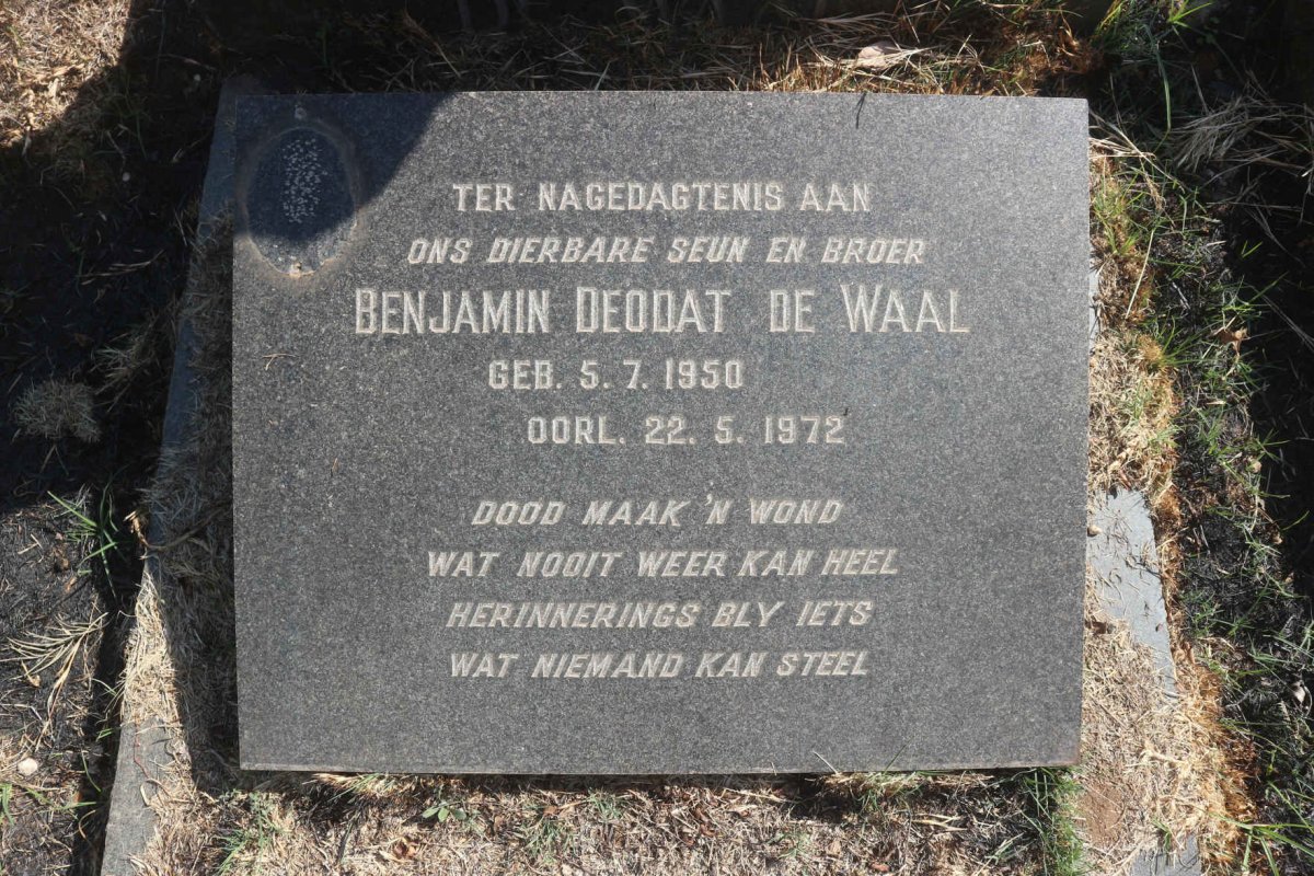 WAAL Benjamin Deodat, de 1950-1972