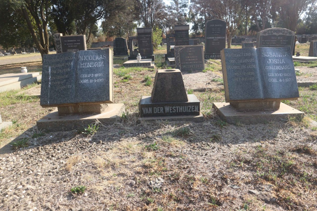 WESTHUIZEN Nicolaas Hendrik, van der 1895-1961 & Susanna Josina LOMBARD 1901-1973