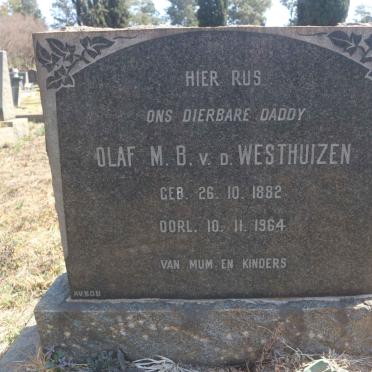 WESTHUIZEN Olaf M.B., v.d. 1882-1964