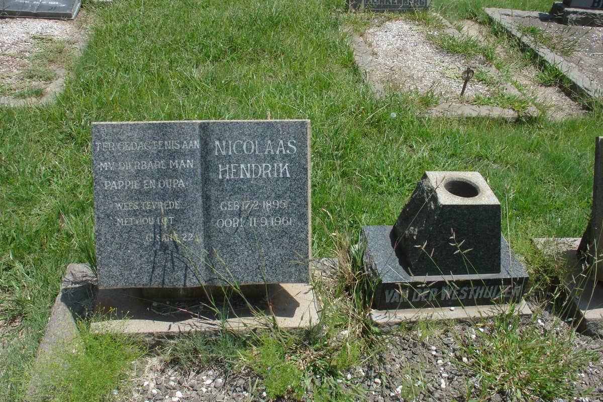 WESTHUIZEN Nicolaas Hendrik 1895-1961