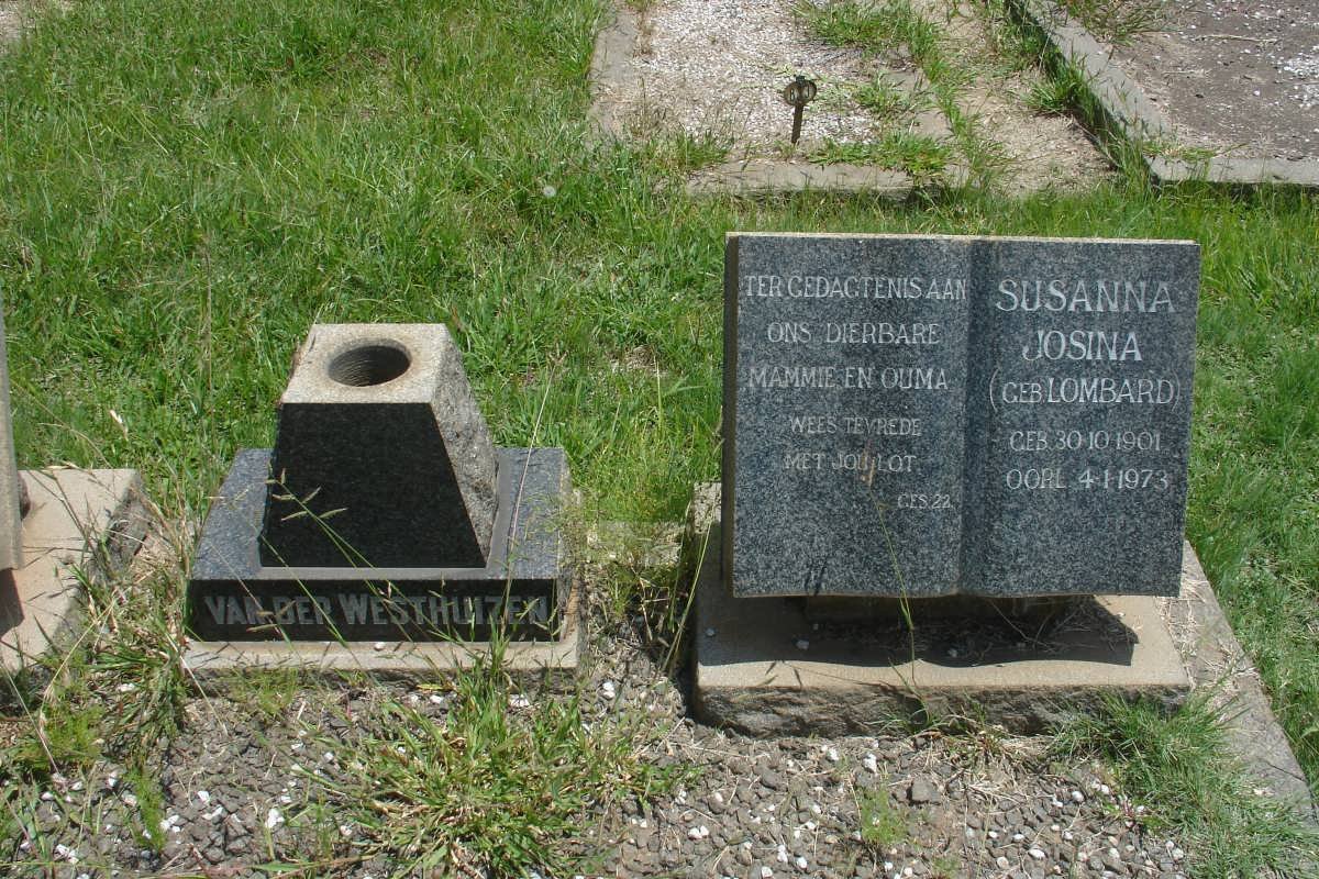 WESTHUIZEN Susanna Josina 1901-1973