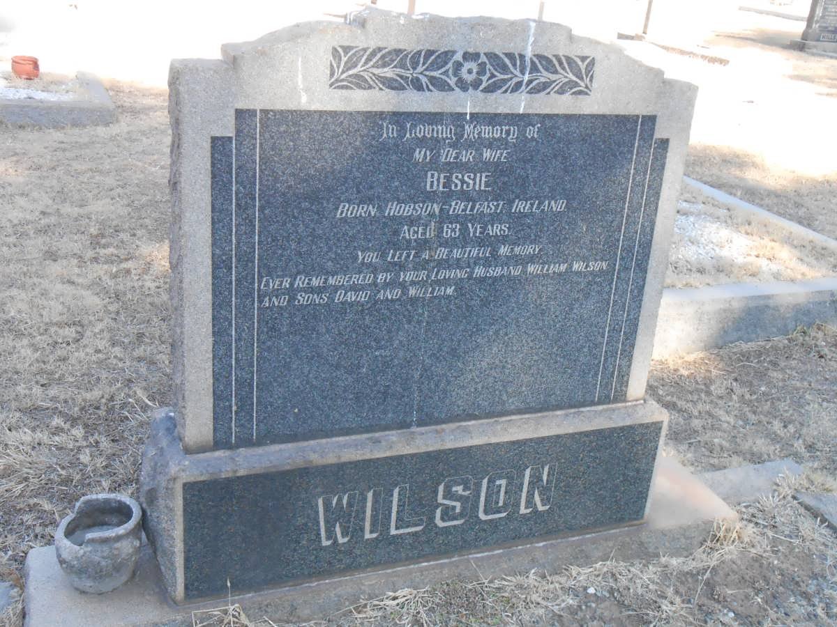 WILSON Bessie nee HOBSON -1950