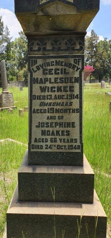 NOAKES Josephine -1948 :: WICKEE Cecil Maplesden -1914