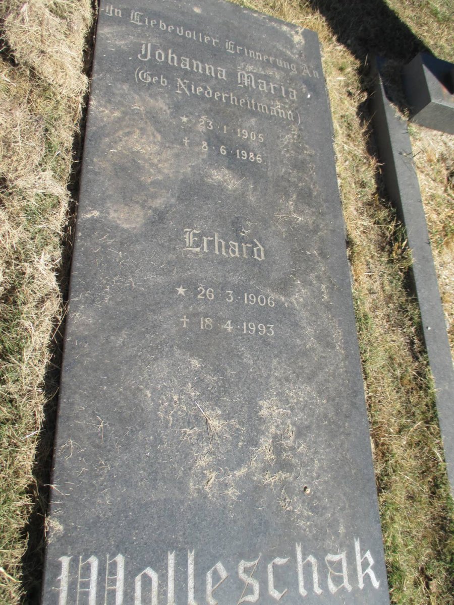 WOLLESCHAK Erhard 1906-1993 &amp; Johanna Maria NIEDERHEITMANN 1905-1986