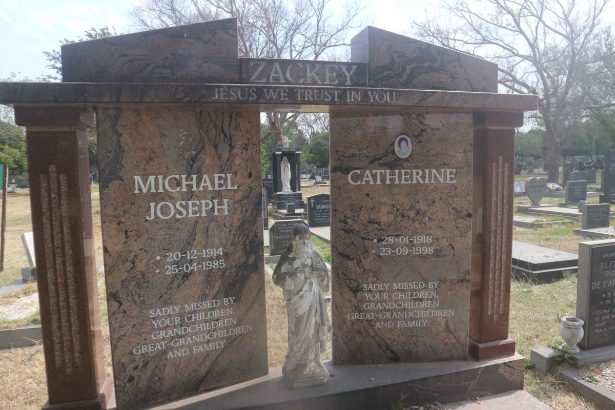 ZACKEY Michael Joseph 1914-1985 & Catherine 1918-1998