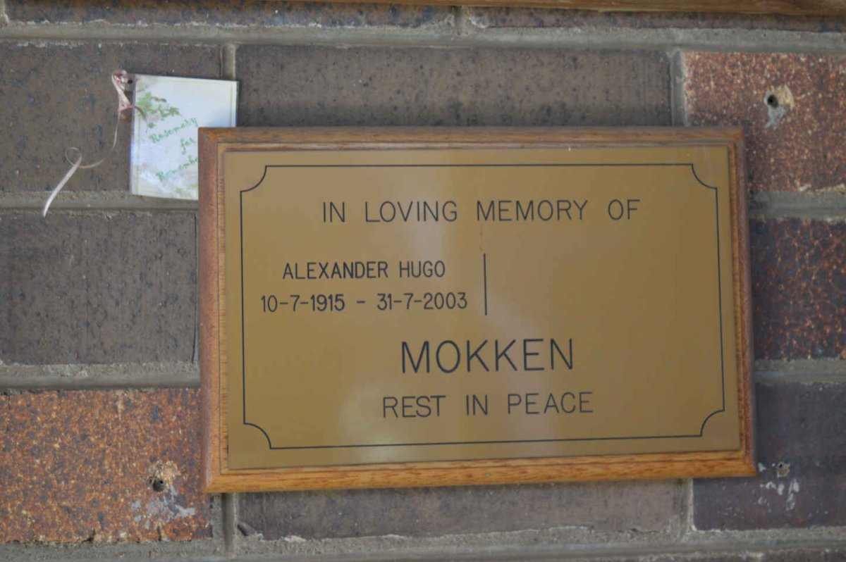 MOKKEN Alexander Hugo 1915-2003