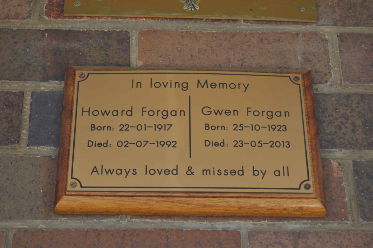 FORGAN Howard 1917-1992 &amp; Gwen 1923-2013