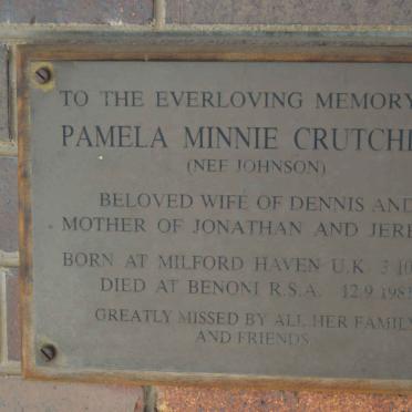 CRUTCHLEY Pamela Minnie nee JOHNSON 1926-1981