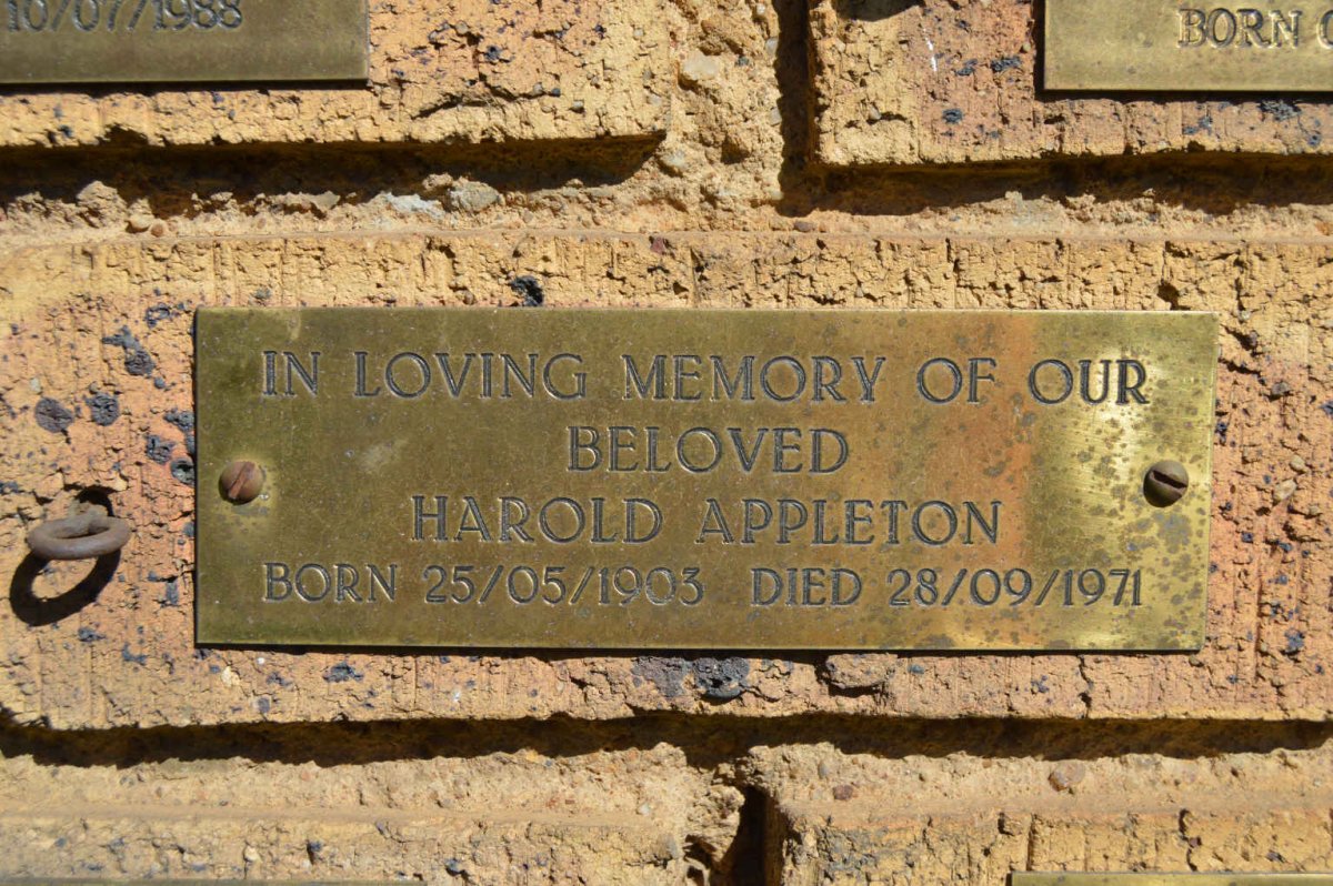 APPLETON Harold 1903-1971