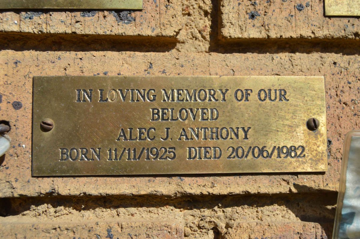 ANTHONY Alec J. 1925-1982