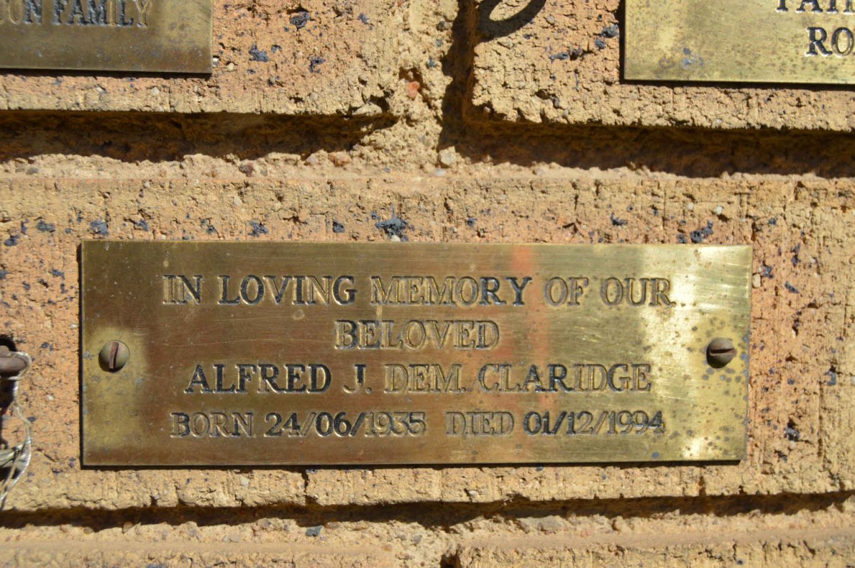 CLARIDGE Alfred J. Dem. 1935-1994