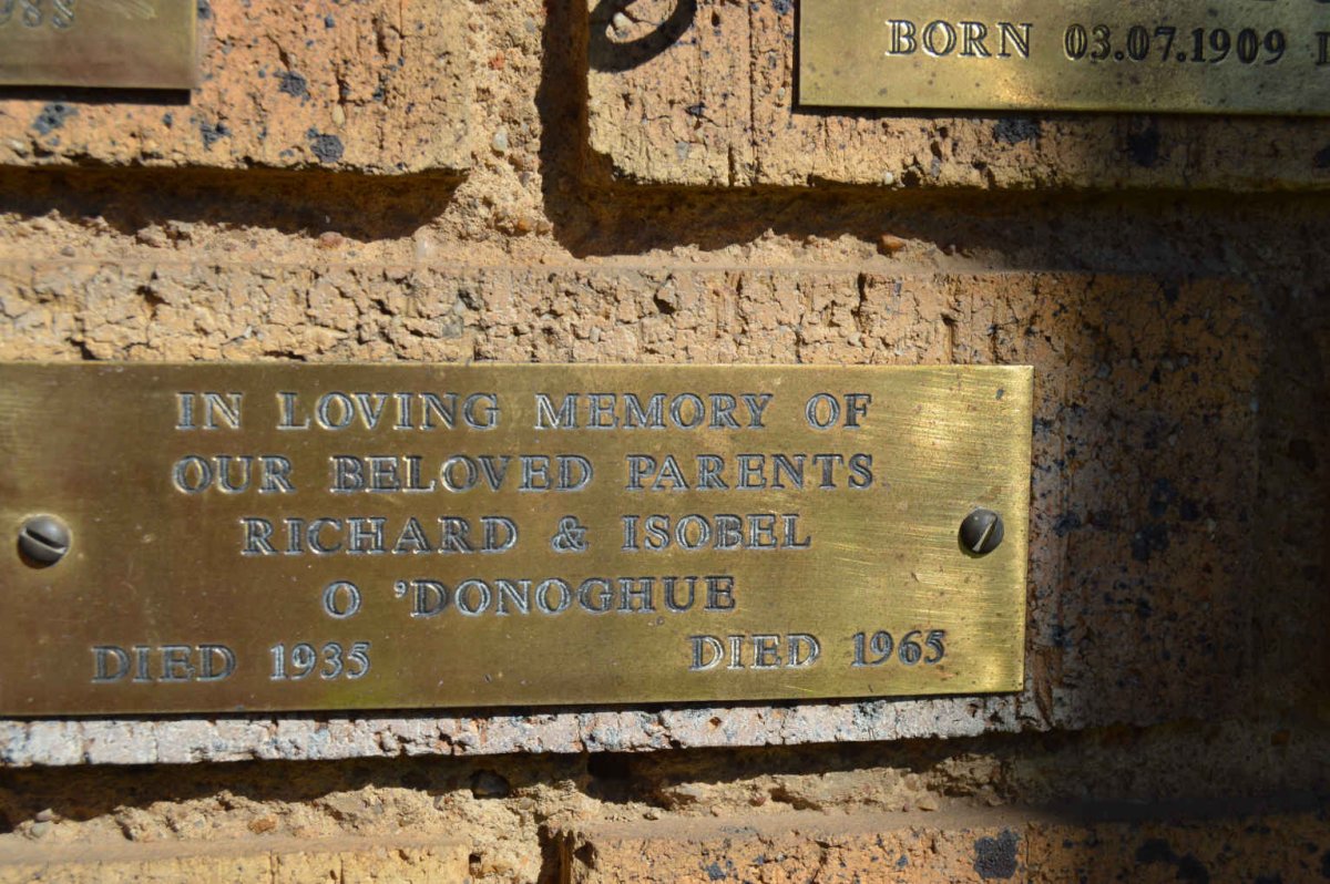 O'DONOGHUE Richard -1935 &amp; Isobel -1965