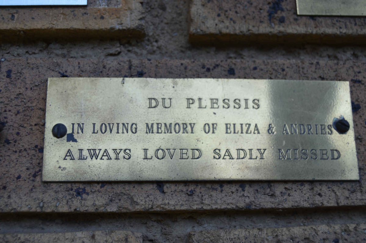 PLESSIS Andries, du &amp; Eliza