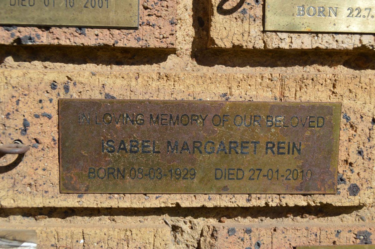 REIN Isabel Margaret 1929-2010