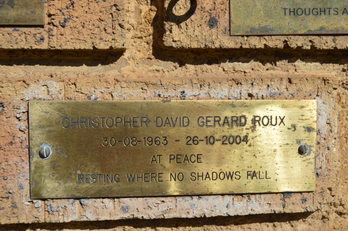 ROUX Christopher David Gerard 1963-2004