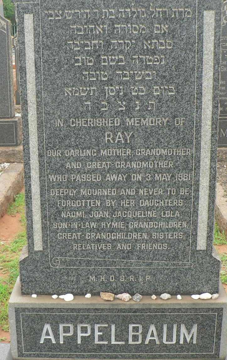 APPELBAUM Ray -1981