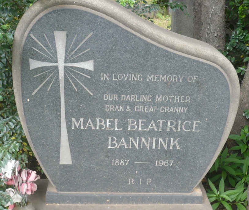 BANNINK Mabel Beatrice 1887-1967