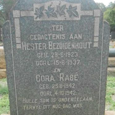 BEZUIDENHOUT Hester 1923-1937 :: RABE Cora 1942-1942