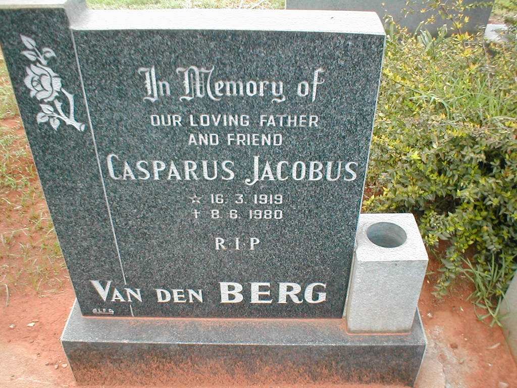 BERG Casparus Jacobus, van den 1919-1980