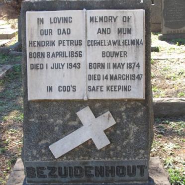 BEZUIDENHOUT Hendrik Petrus 1856-1943 &amp; Cornelia Wilhelmina BOUWER 1874-1947