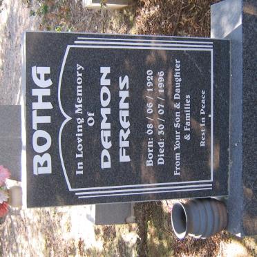 BOTHA Damon Frans 1920-1996