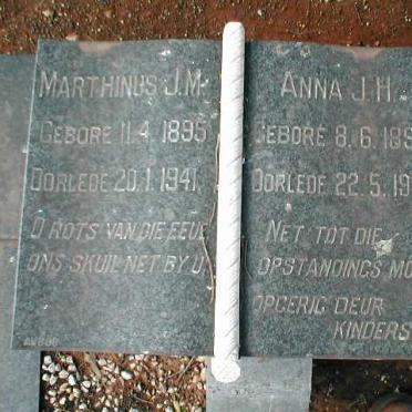 BOYENS Marthinus J.M. 1895-1941 &amp; Anna J.H. 1899-1974