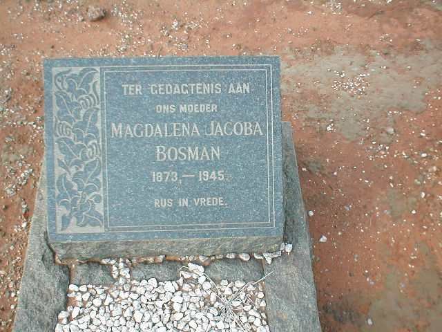 BOSMAN Magdalena Jacoba 1873-1945