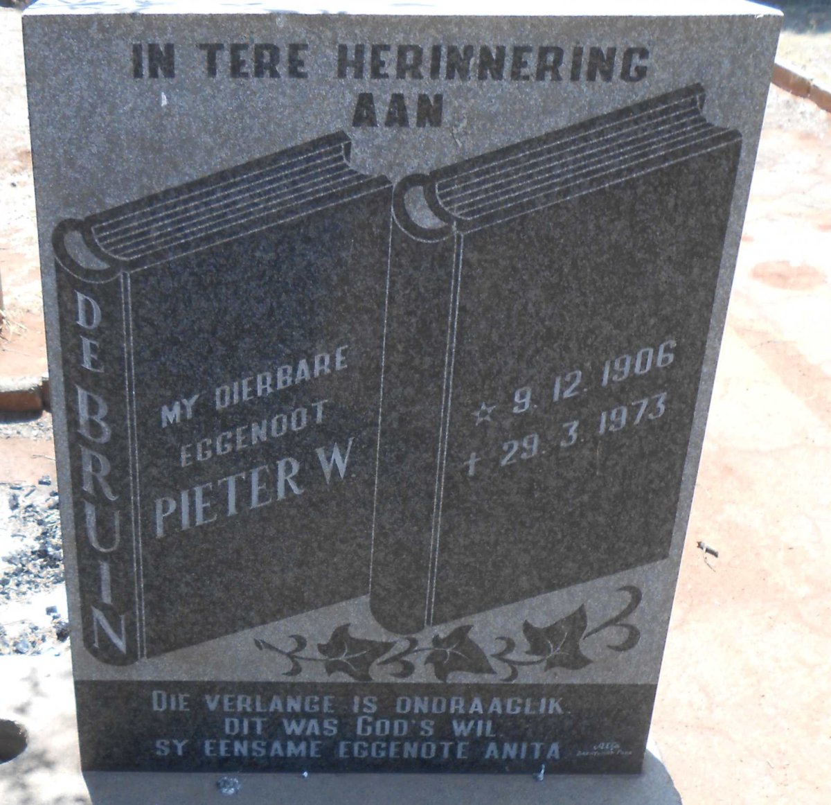 BRUIN Pieter W., de 1906-1973