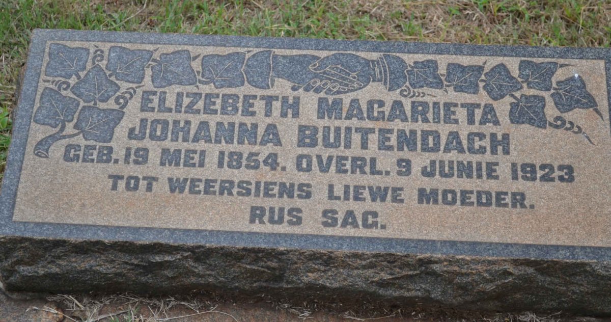 BUITENDACH Elizebeth Magarieta Johanna 1854-1923