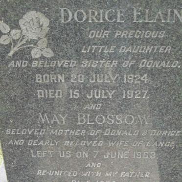 CLUCAS Lance -1968 &amp; May Blossom -1963 :: CLUCAS Dorice Elaine 1924-1927