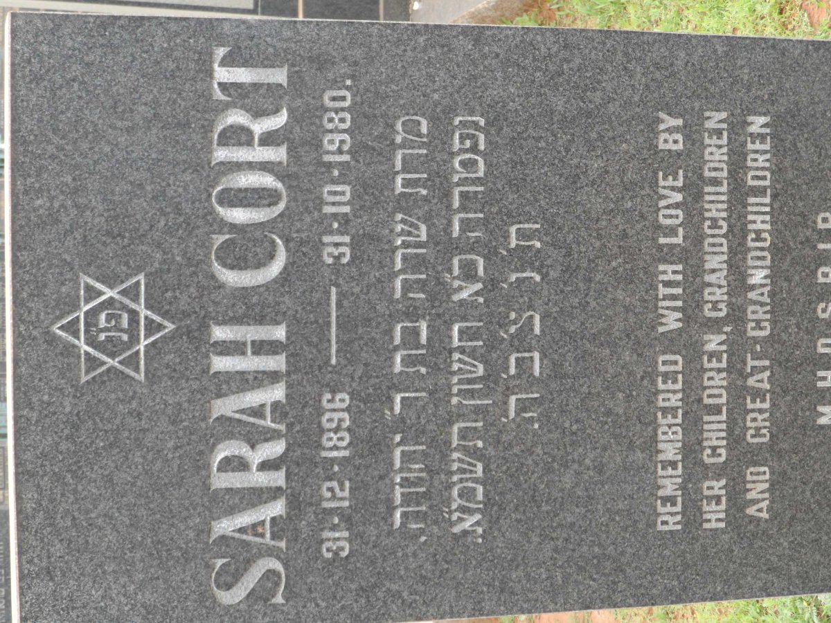 CORT Sarah 1896-1980