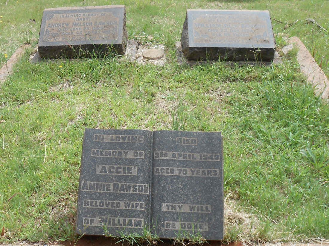 DAWSON William -1934 &amp; Annie -1949 :: DAWSON Andrew Nelson -1926