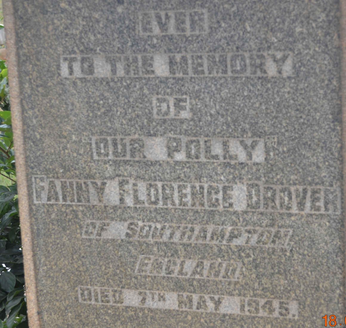 DROVER Fanny Florence -1945