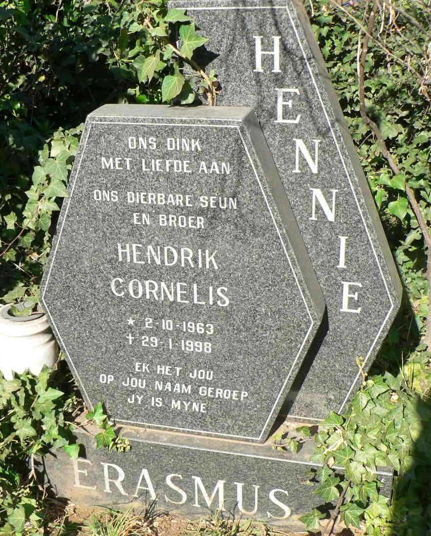 ERASMUS Hendrik Cornelis 1963-1998
