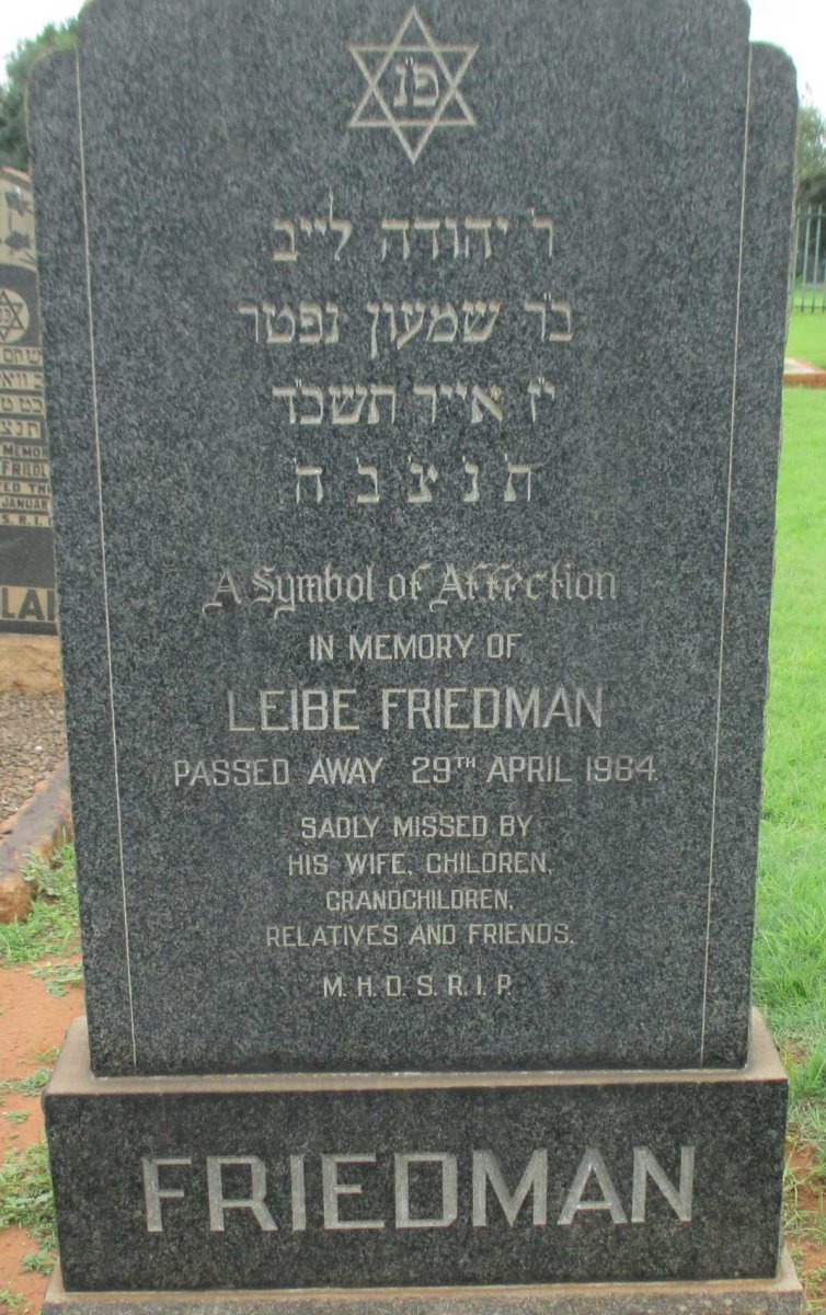 FRIEDMAN Leibe -1964