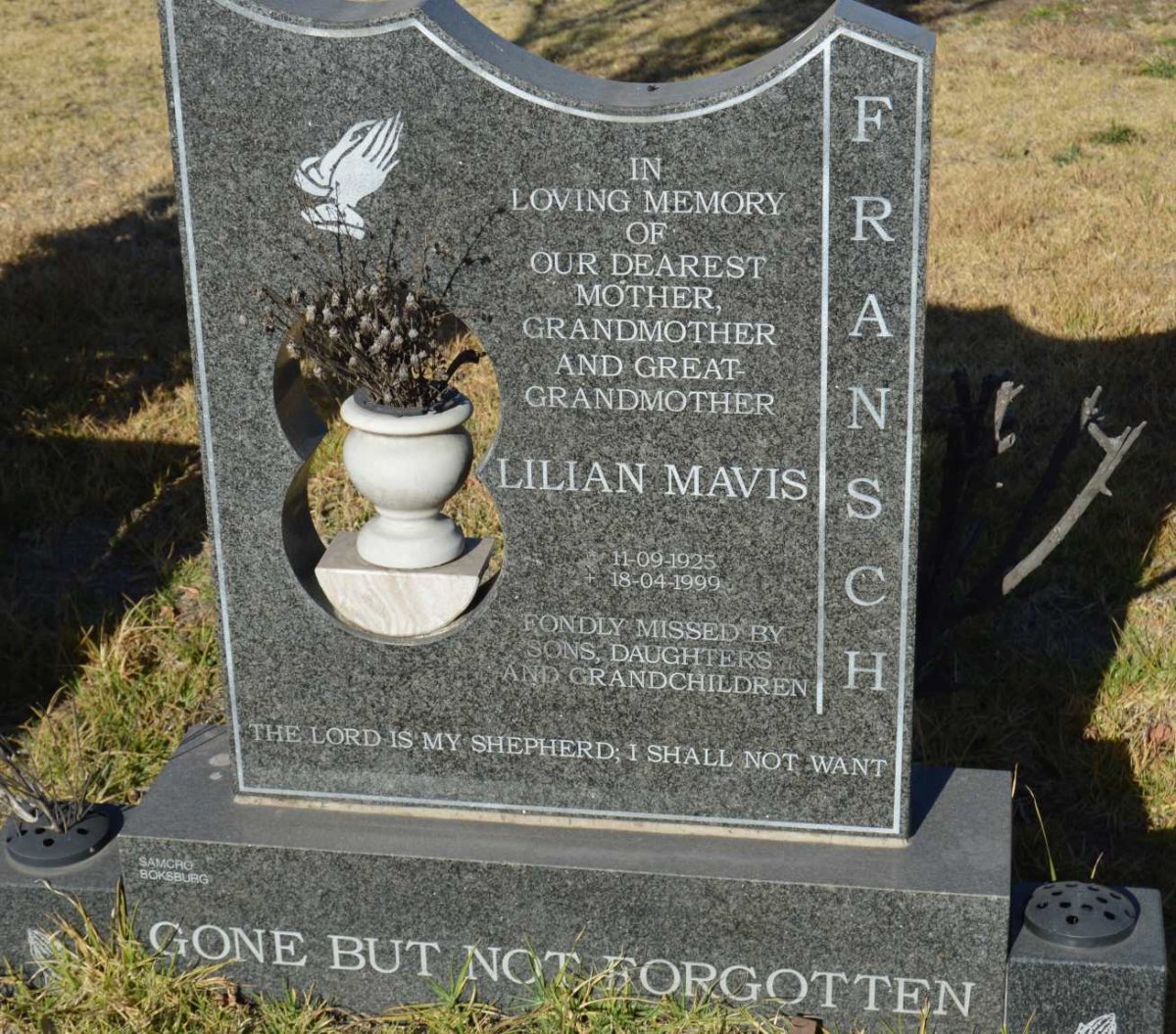FRANSCH Lilian Mavis 1925-1999
