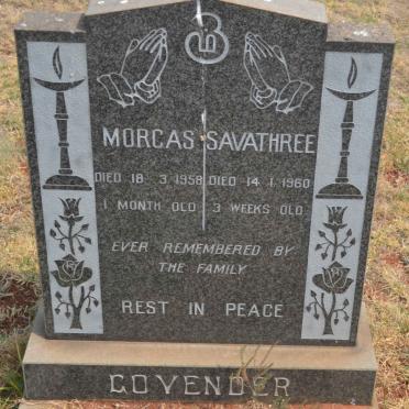 GOVENDER Morcas -1958 :: GOVENDER Savathree -1960