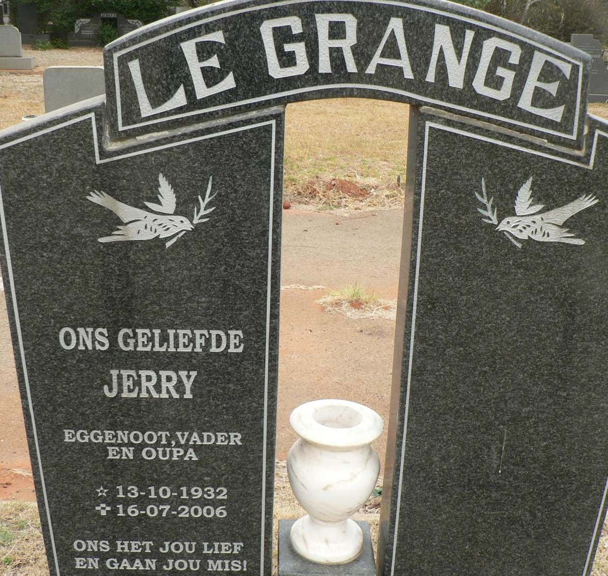 GRANGE Jerry, le 1932-2006
